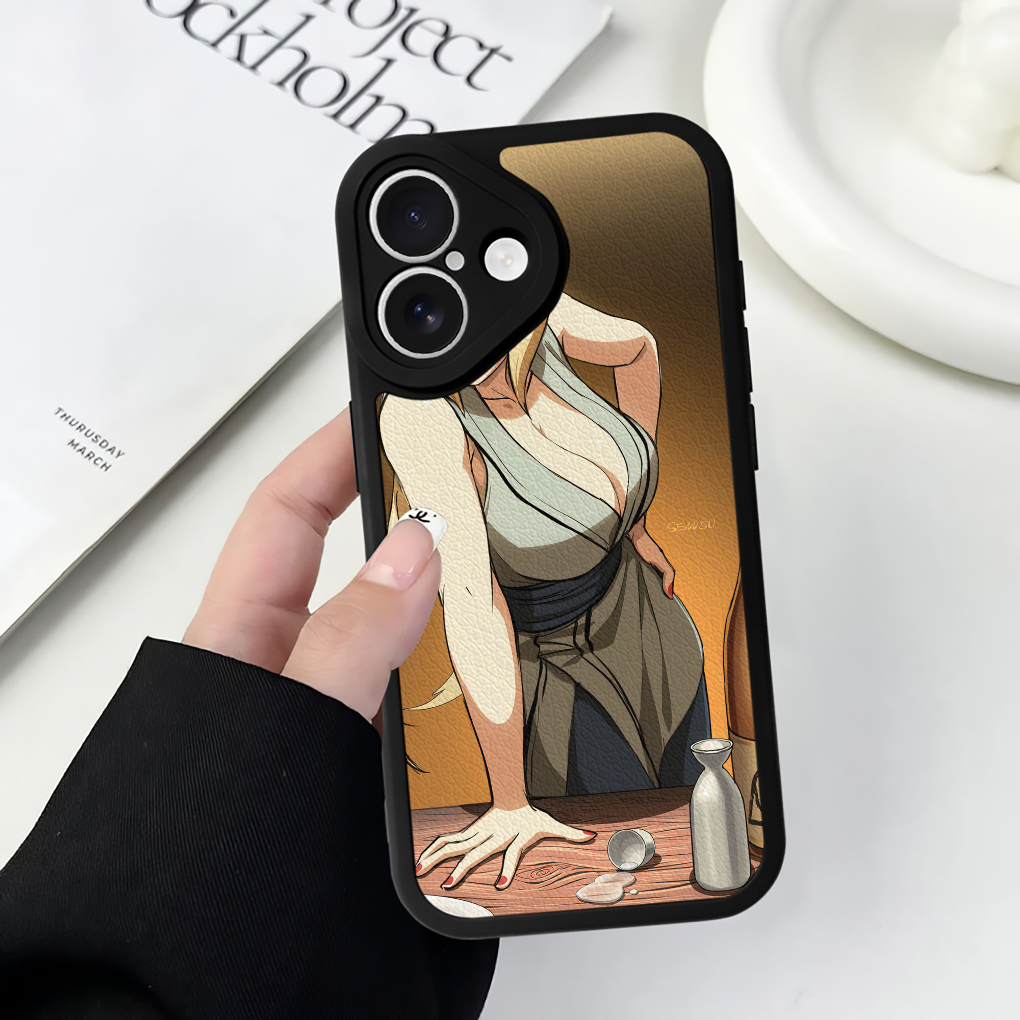 （画像用） NARUTO -ナルト- NARUTO -ナルト- 疾風伝 【iPhone 16シリーズ対応】シリコンスマホケース（レザー調） 材質：シリコン